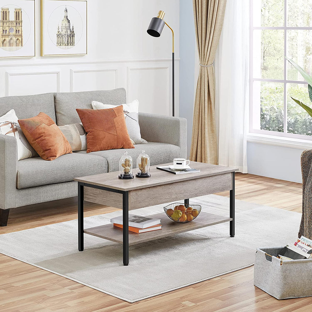 41 in Lift Top Coffee Table with Hidden Storage Compartment J940340