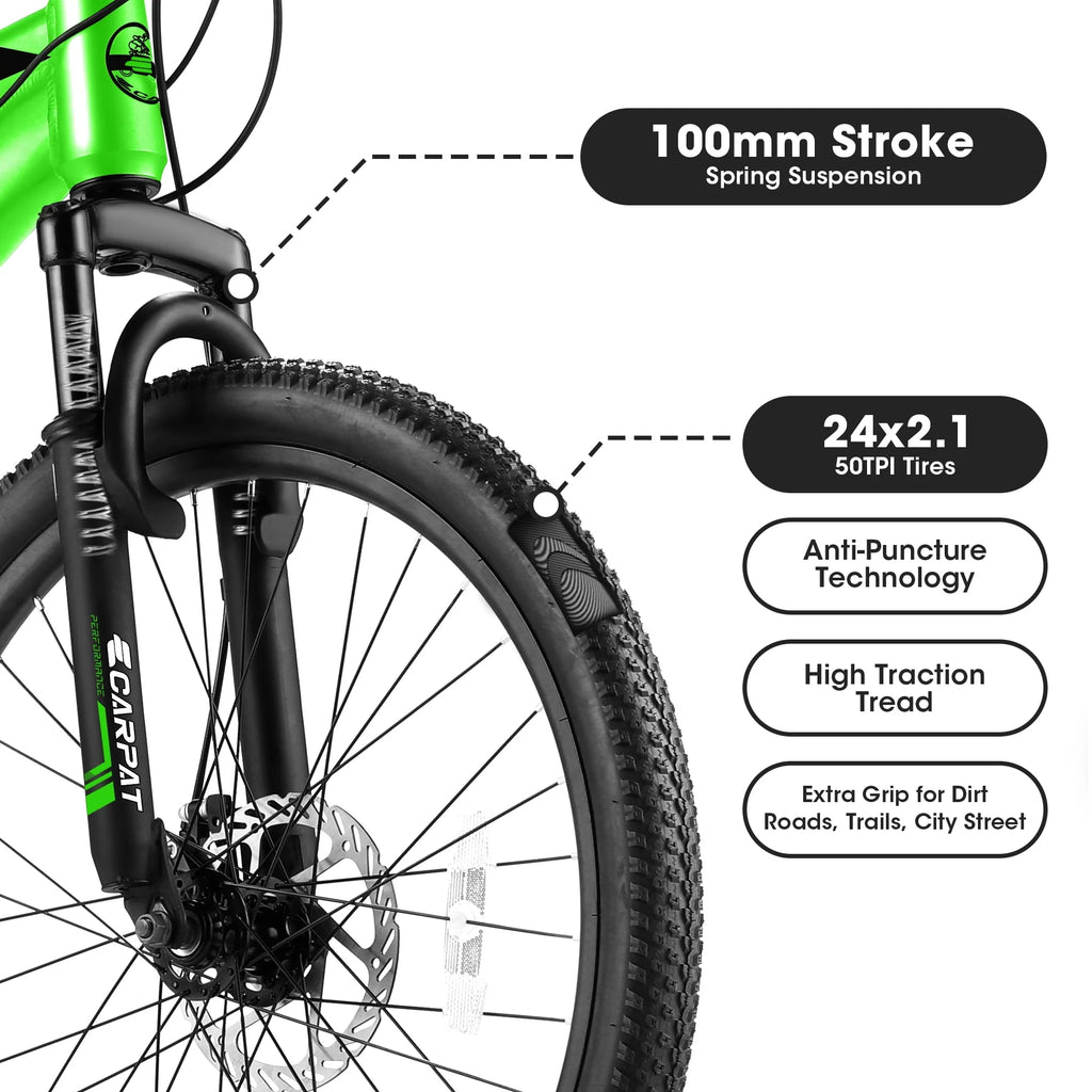 24 inch 21-Speed Mountain Bike with Disc Brake L91505