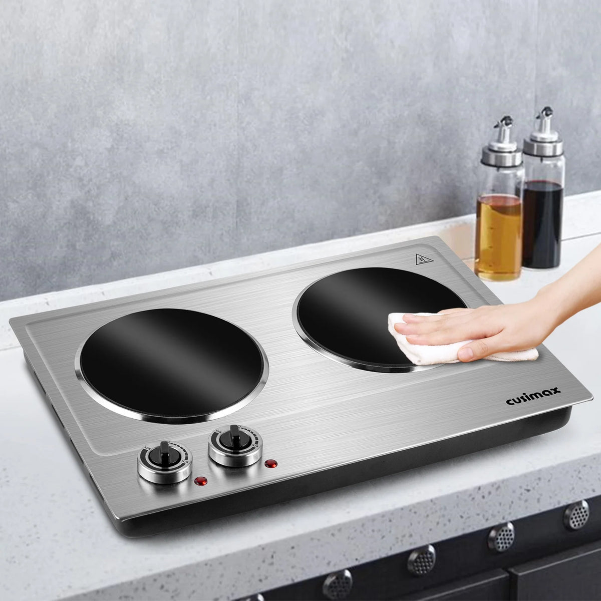 1800W Infrared Double Burner Electric Hot Plate Y3052