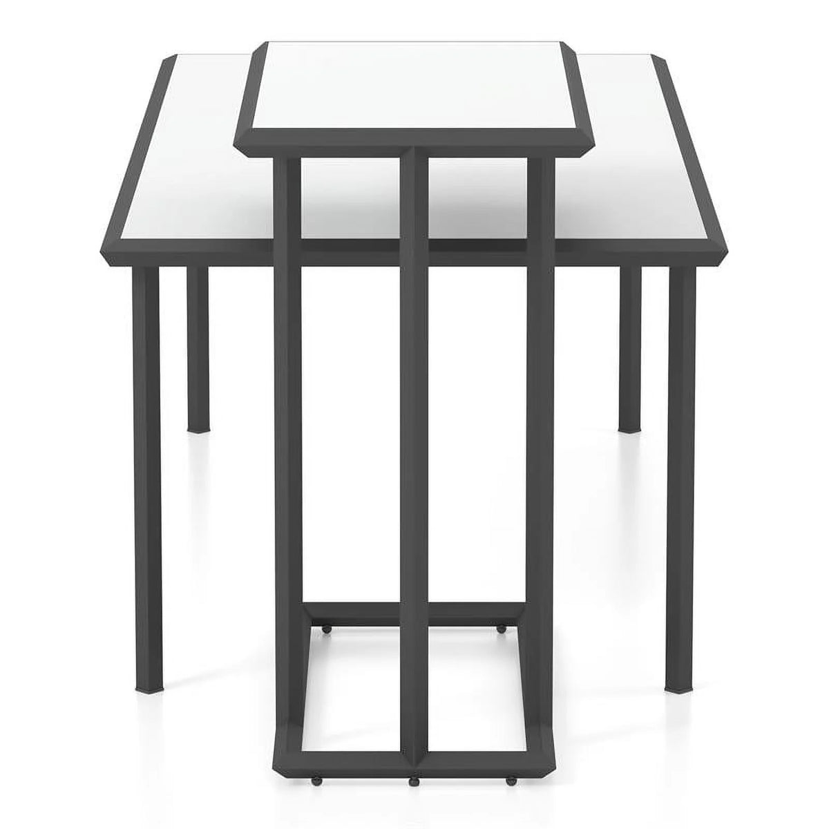 White 2-Piece Metal Coffee Table Set C80991
