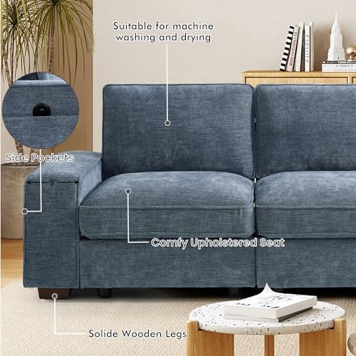 100" Chenille Fabric Modular Sofa with Seats Storage M592