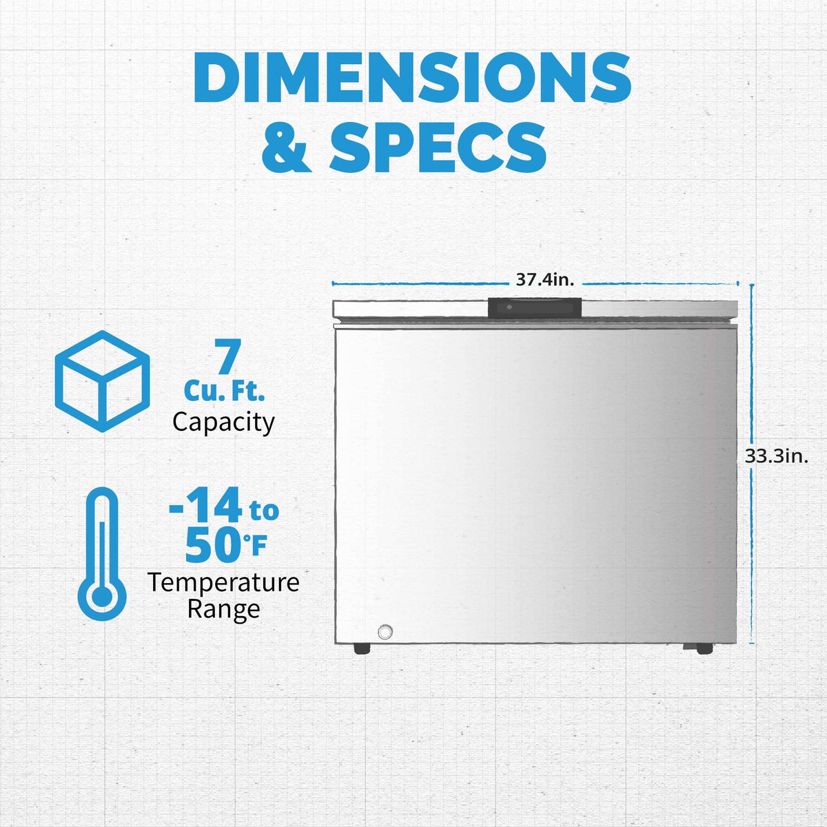 6.7 Cu. Ft. Compact Chest Freezer L1169