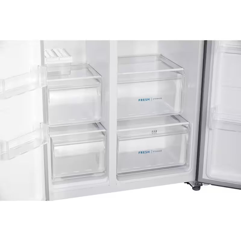 36 in. 18.8 cu. ft. Side by Side Refrigerator in Brushed Steel O19921