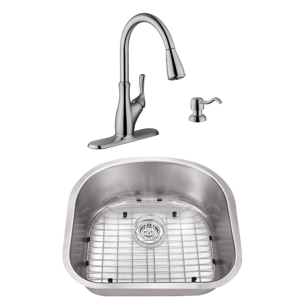 23-1/4x22 Stainless Steel Utility Sink and Faucet E511356
