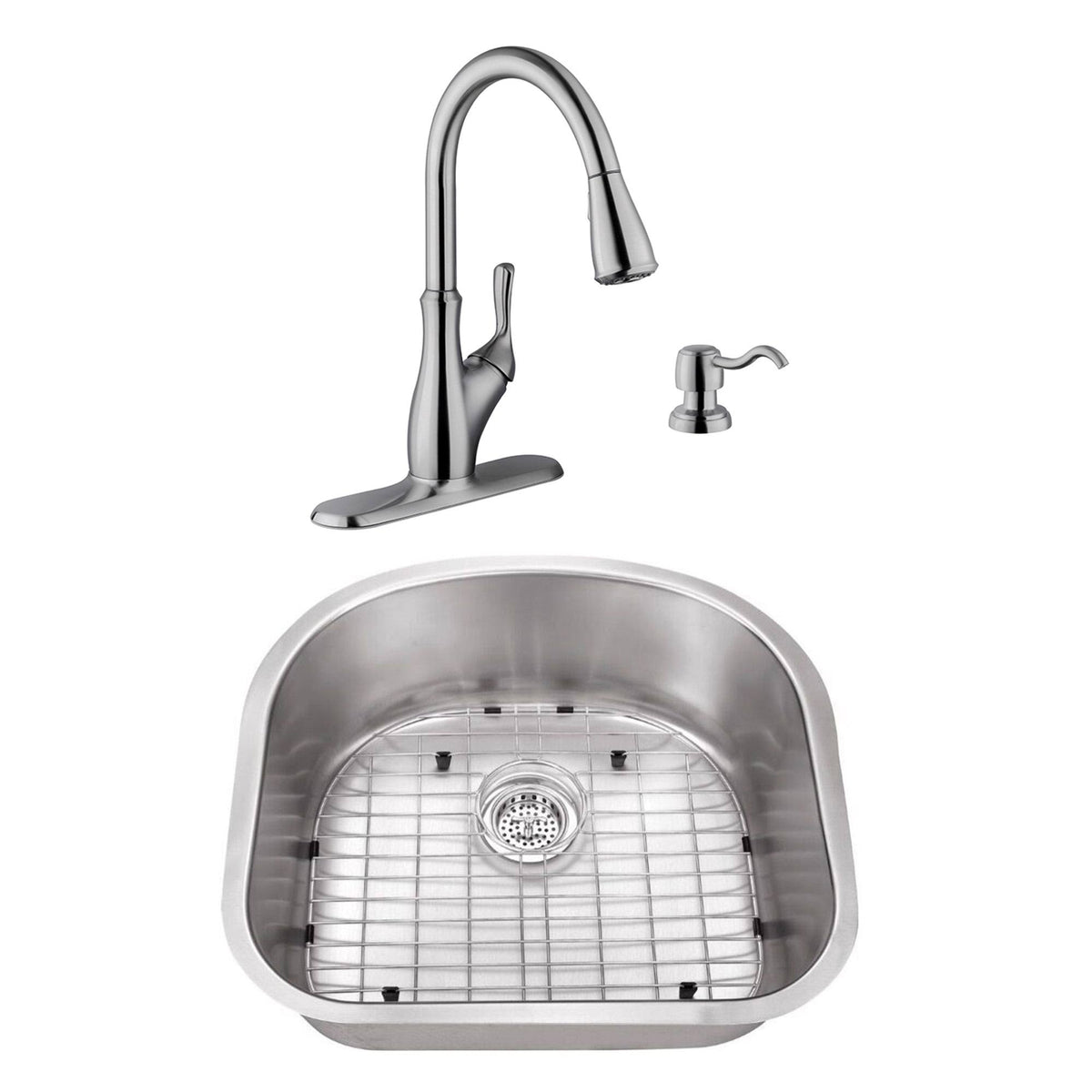 23-1/4x22 Stainless Steel Utility Sink and Faucet E511356