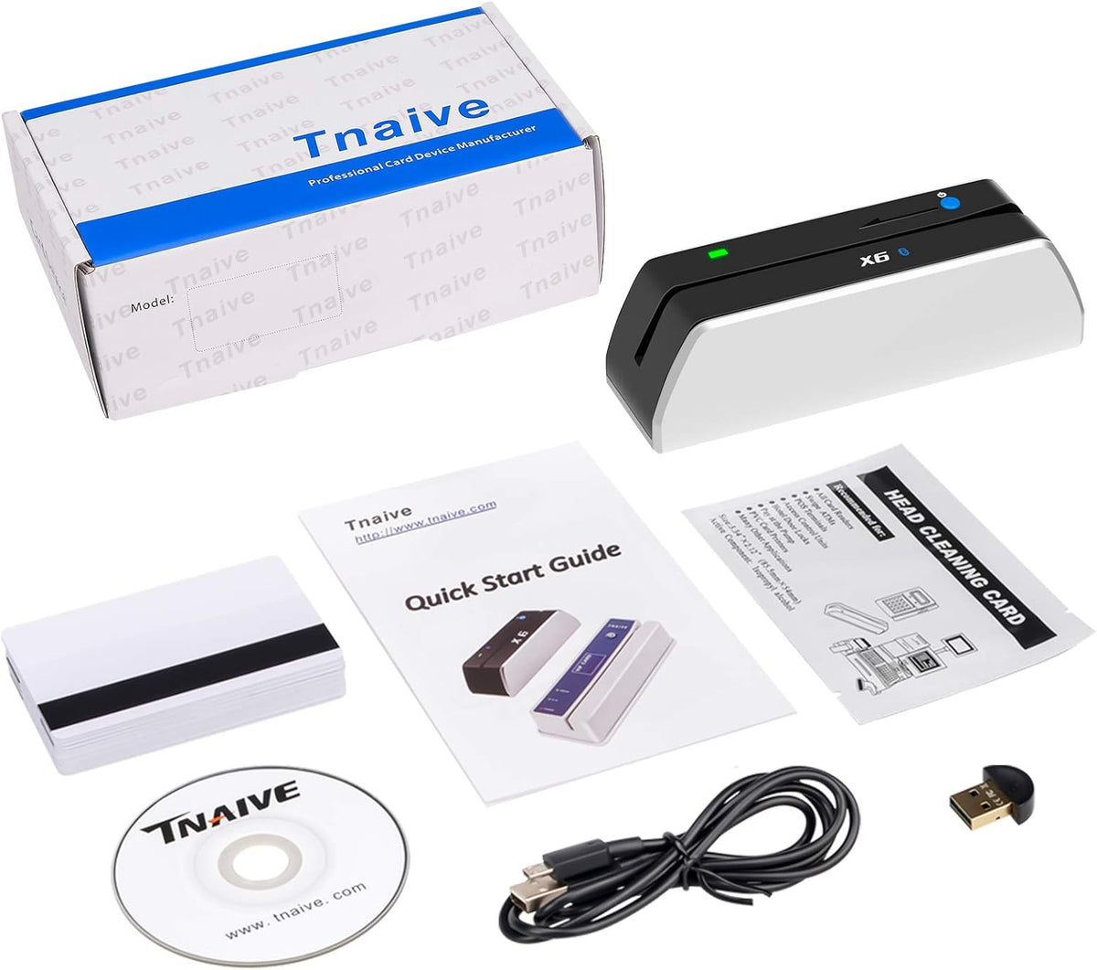 Bluetooth Card Reader Writer USB 3 Tracks Swipe Encoder B47420