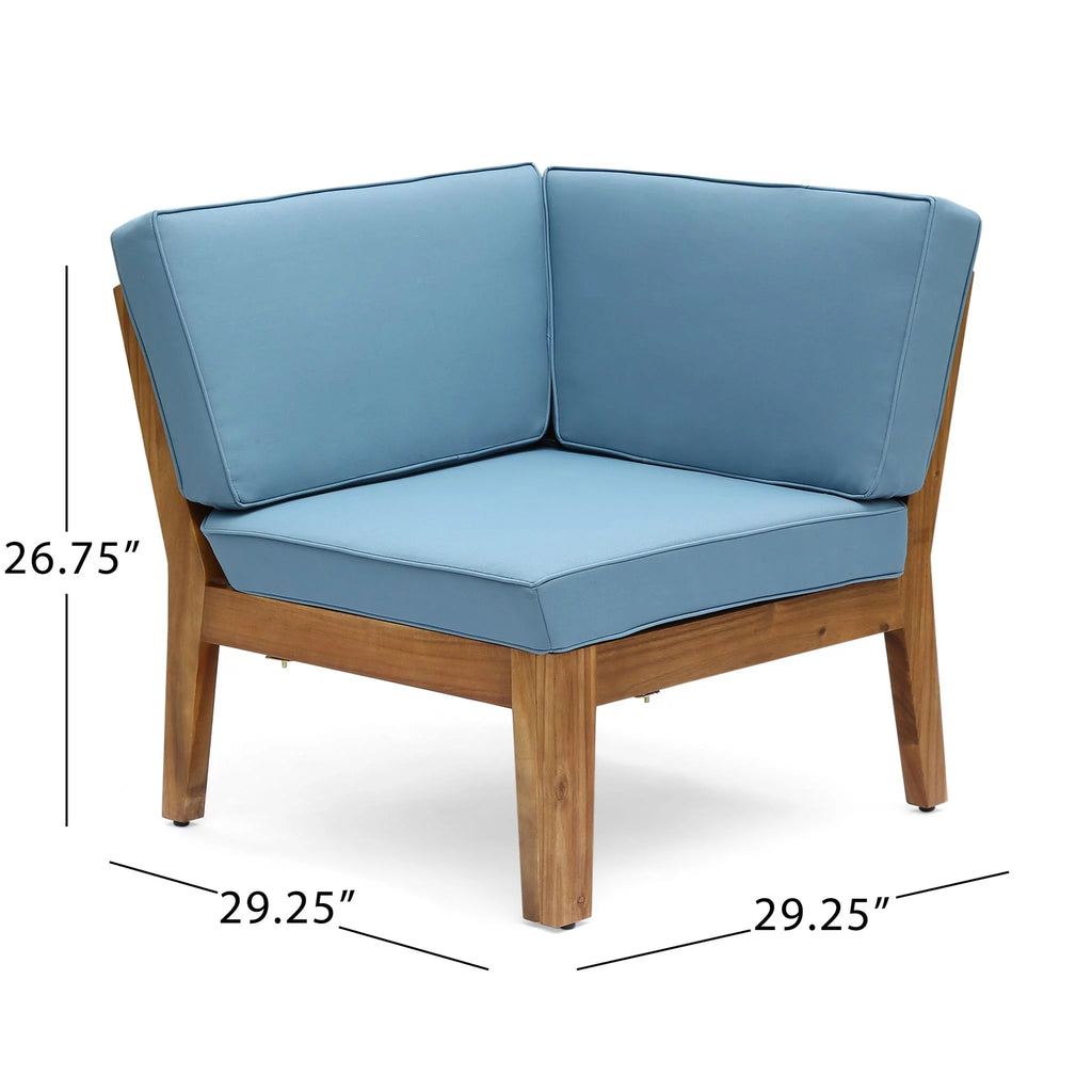 6 Piece Teak Sectional Sofa Set with Cushions V31413