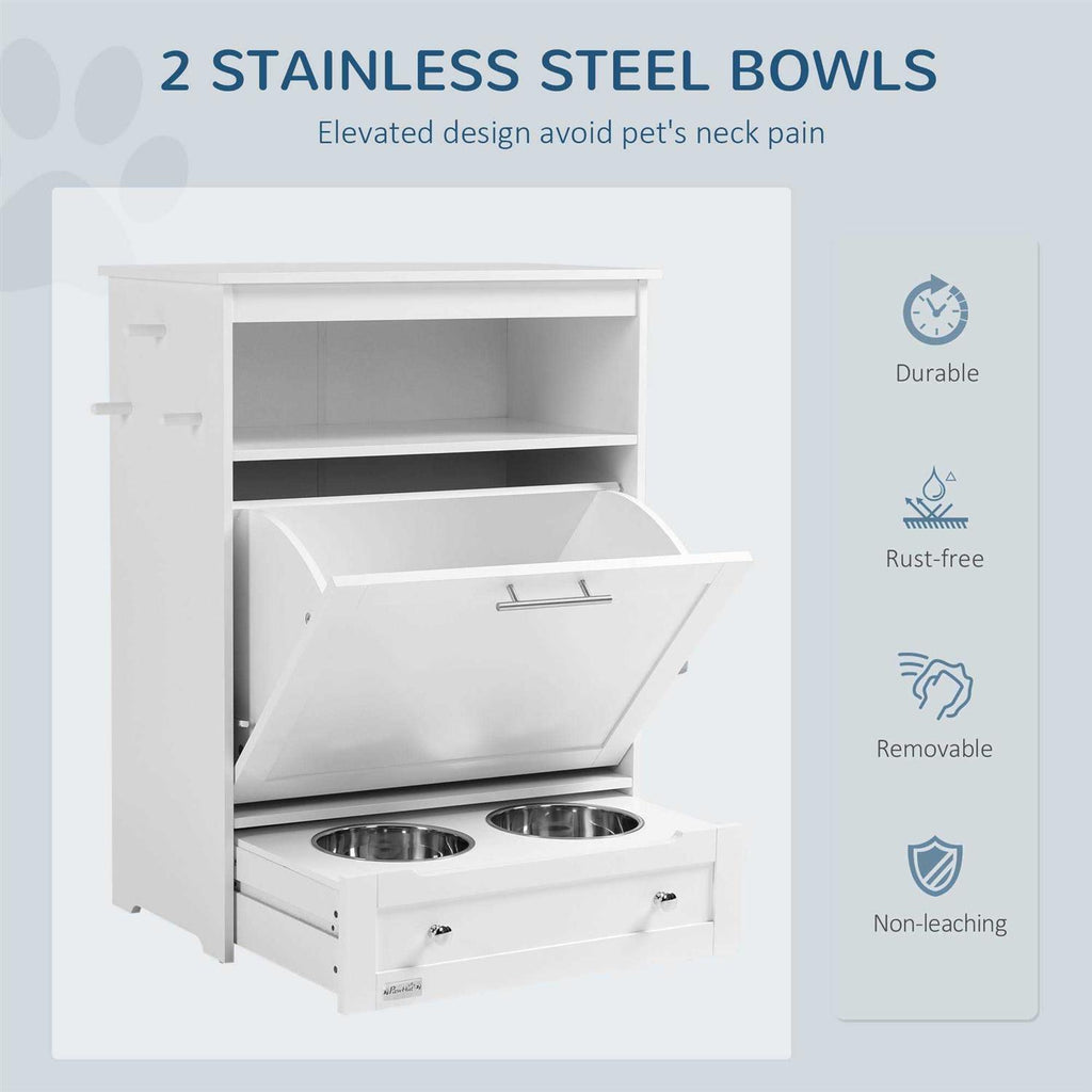 Raised Dog Bowl Storage Cabinet W92504