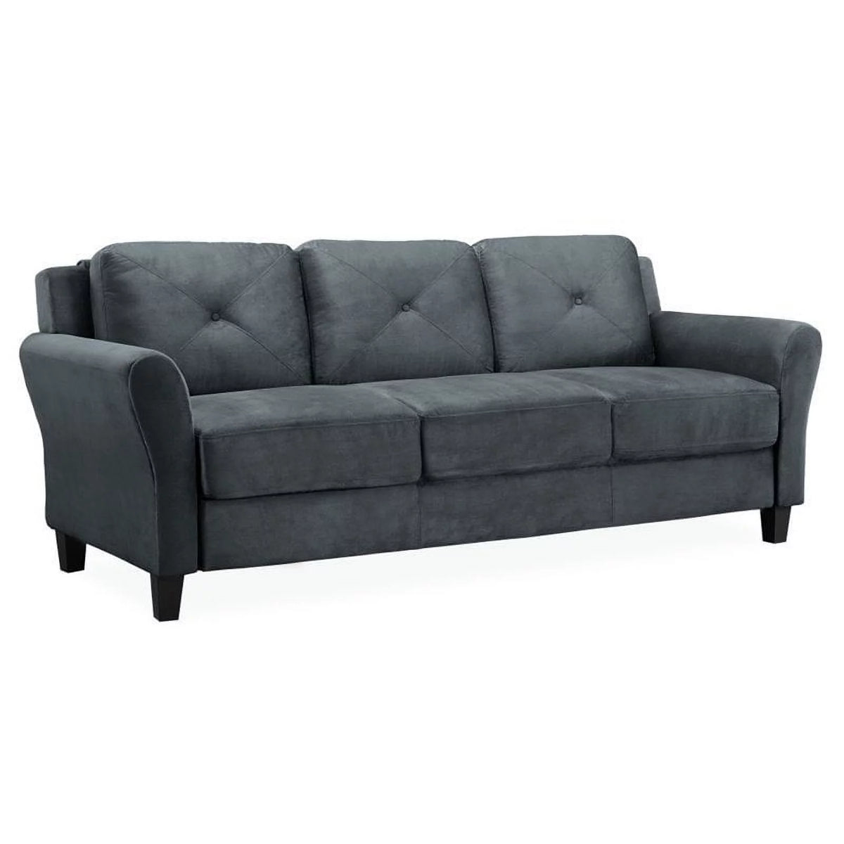 Dark Gray Microfiber Sofa P94637