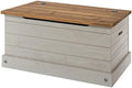 White Distressed Wooden Entryway Bench I36257