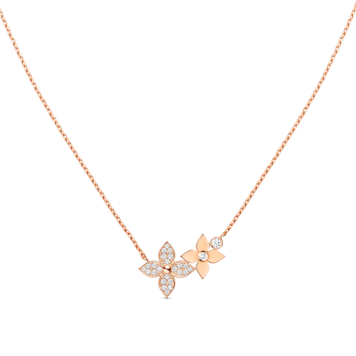 rose gold and diamond necklace T524924