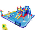 Inflatable Water Slide Park with 2 Slides Splash Pool O60995