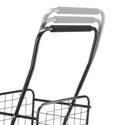 Black Adjustable Steel Rolling Cart I699