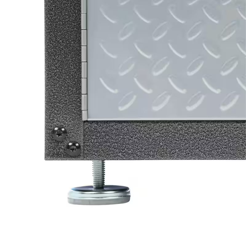 Steel Freestanding Garage Cabinet in Silver Tread I41039