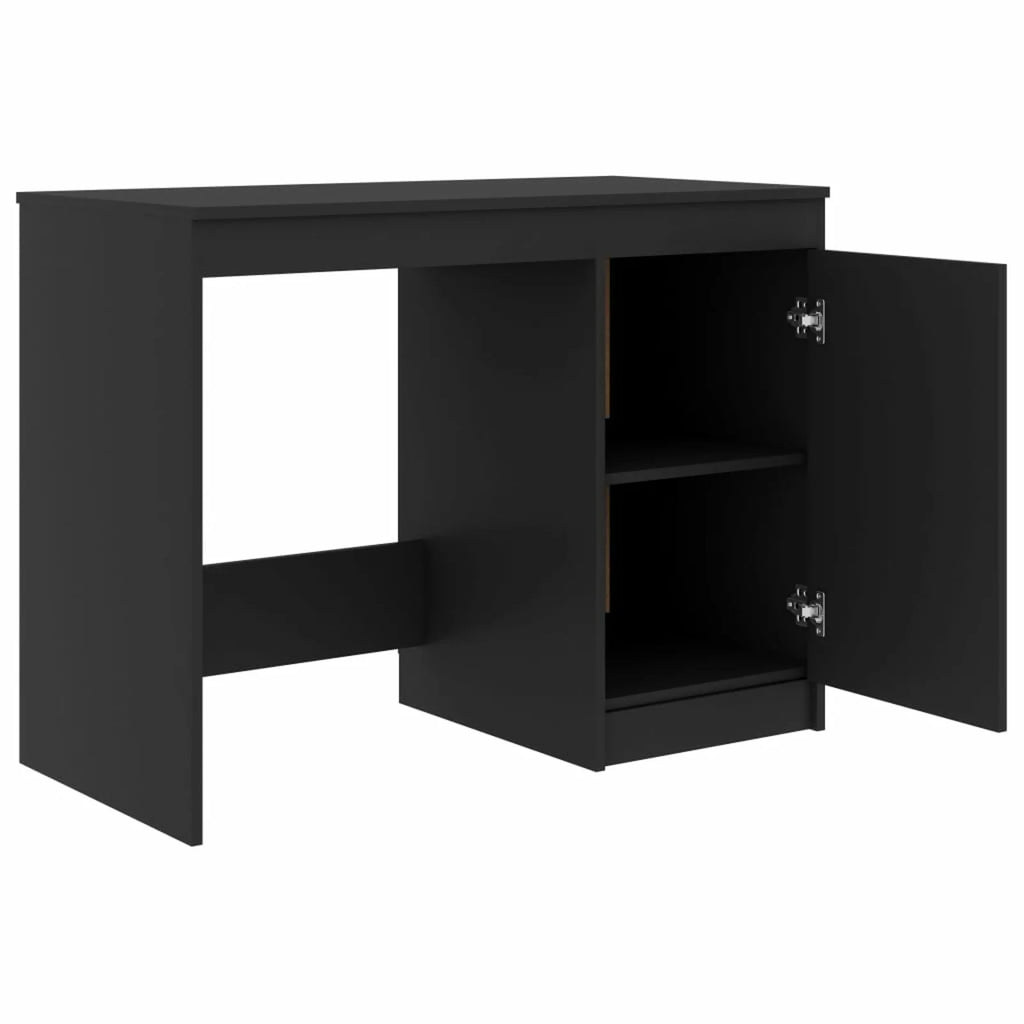 Gray Computer Desk with Storage Cabinet J48126
