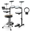 Electronic Drum Set with Quiet Mesh Drum Pads F156