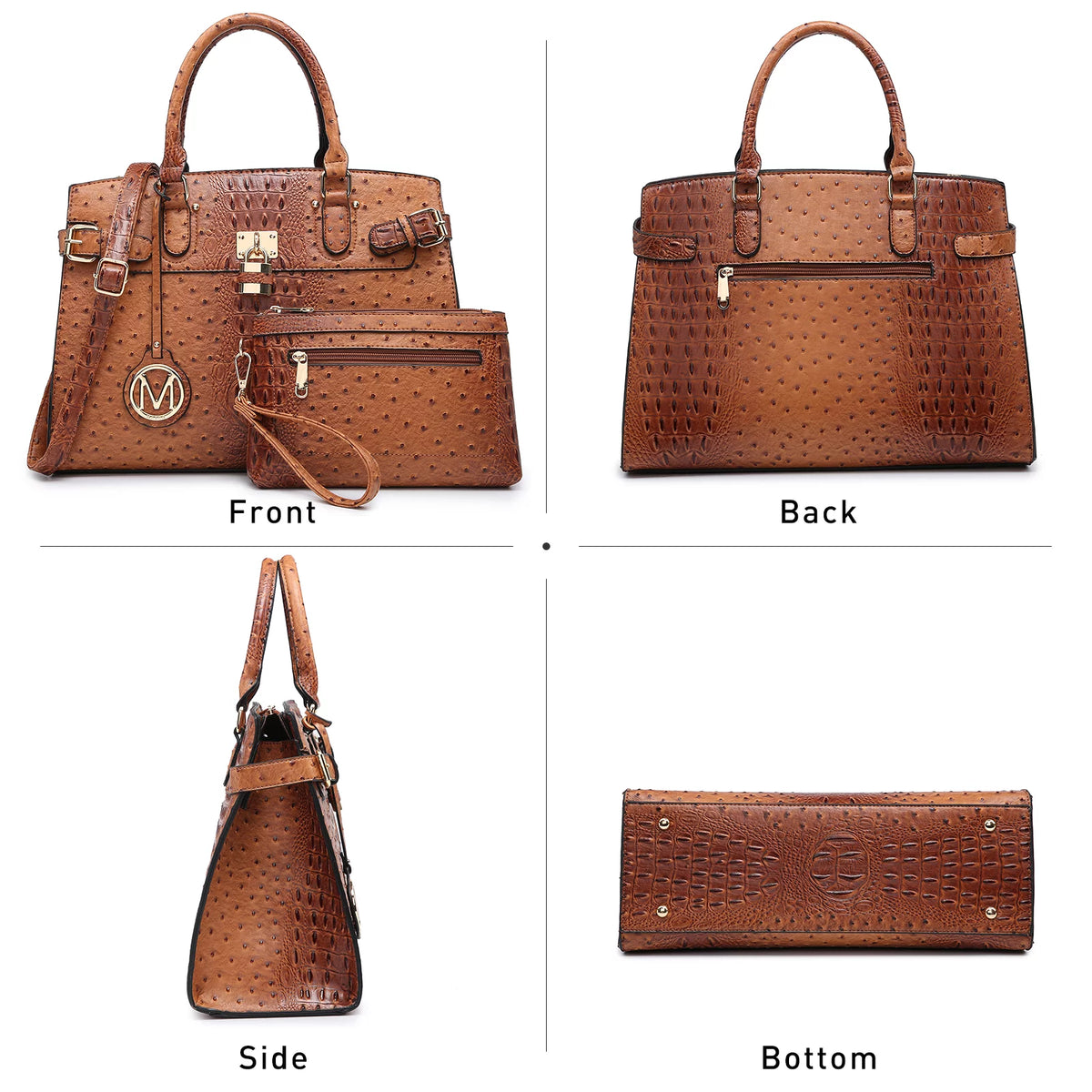 Top Handle Tote Handbags Shoulder Bags with Wristlet Wallet A393197