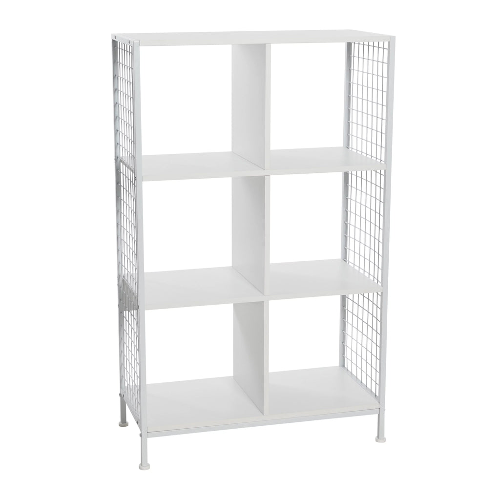 6 Cube White Storage Wall Unit T68058