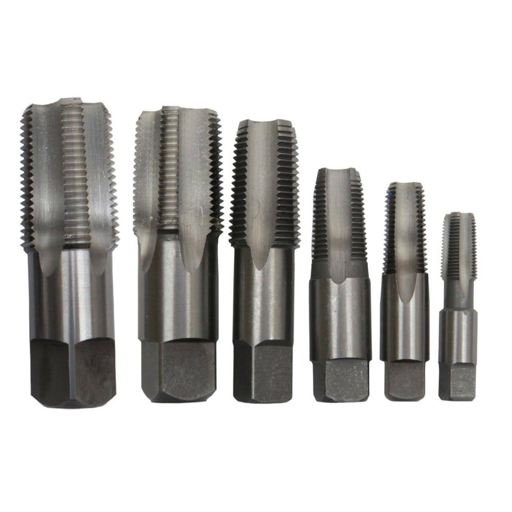 6 Piece High Speed Steel NPT Pipe Tap Set P213