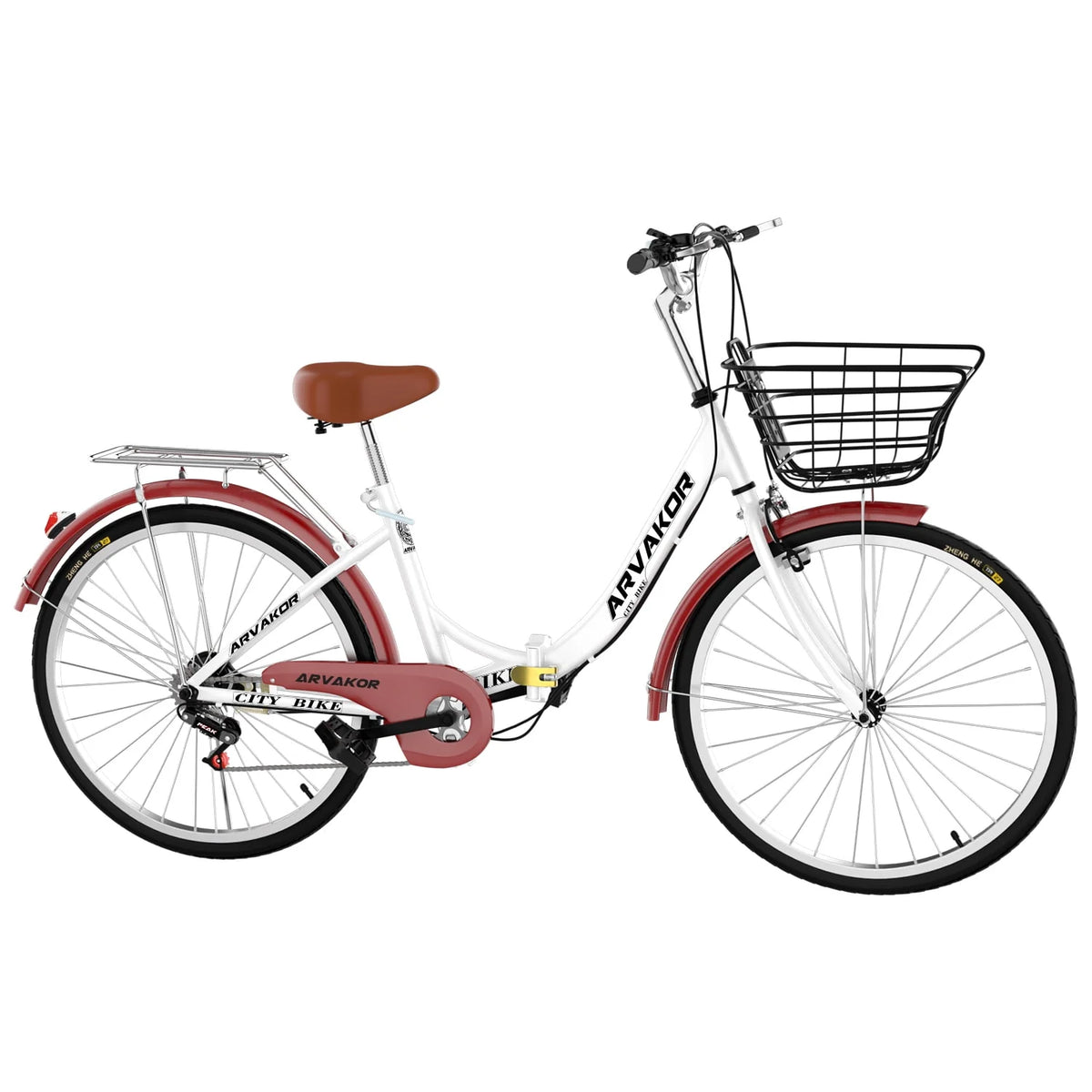 26 Inch White Cruiser Bike A85550
