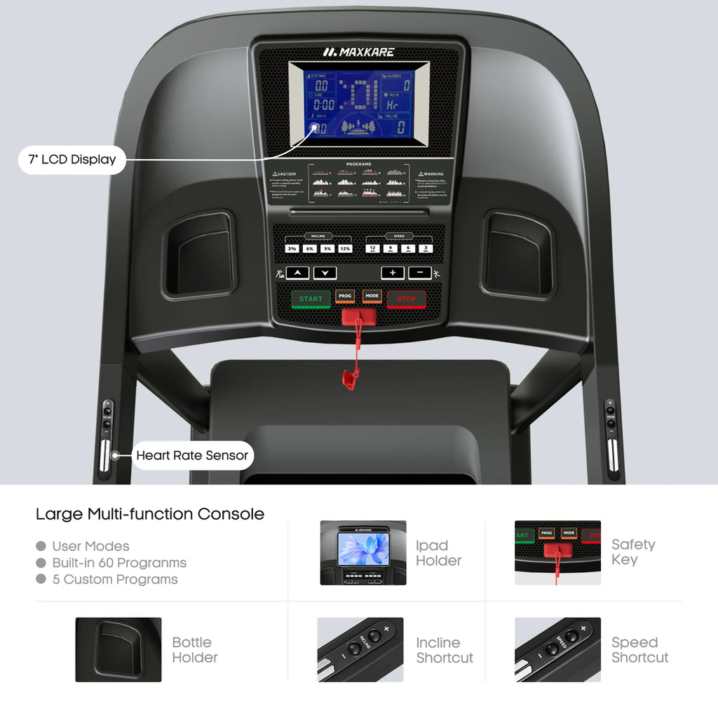 3.5HP Folding Treadmill with Auto Incline I544571
