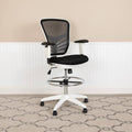 Black Mesh Adjustable Ergonomic Drafting Chair H42211