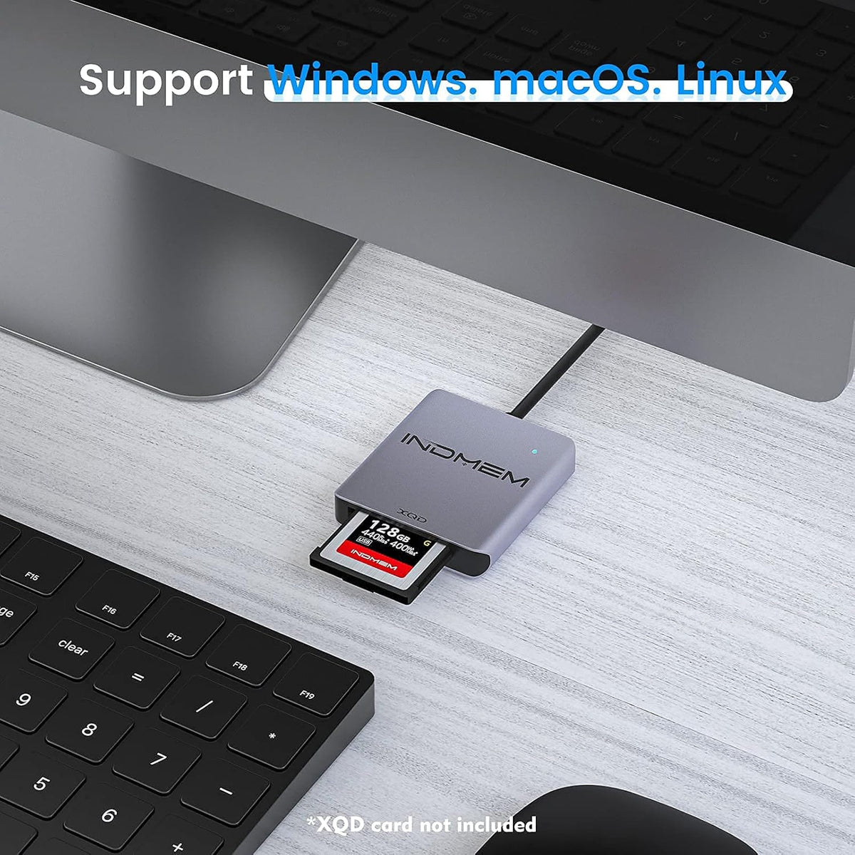 64GB XQD Memory Card with USB 3.0 Card Reader B3318