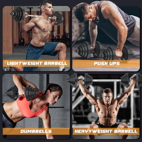 Adjustable Dumbbell Set with Solid Steel and Connector W6096