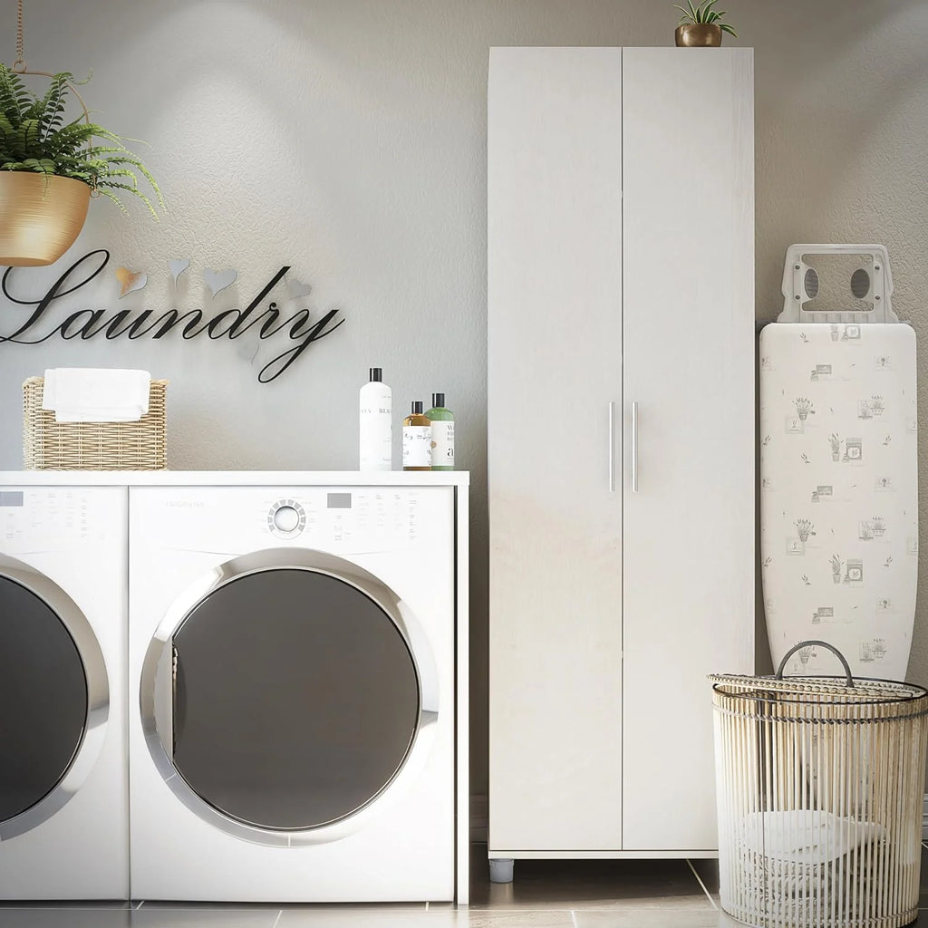 24" Utility Storage Cabinet in Ivory Oak D496