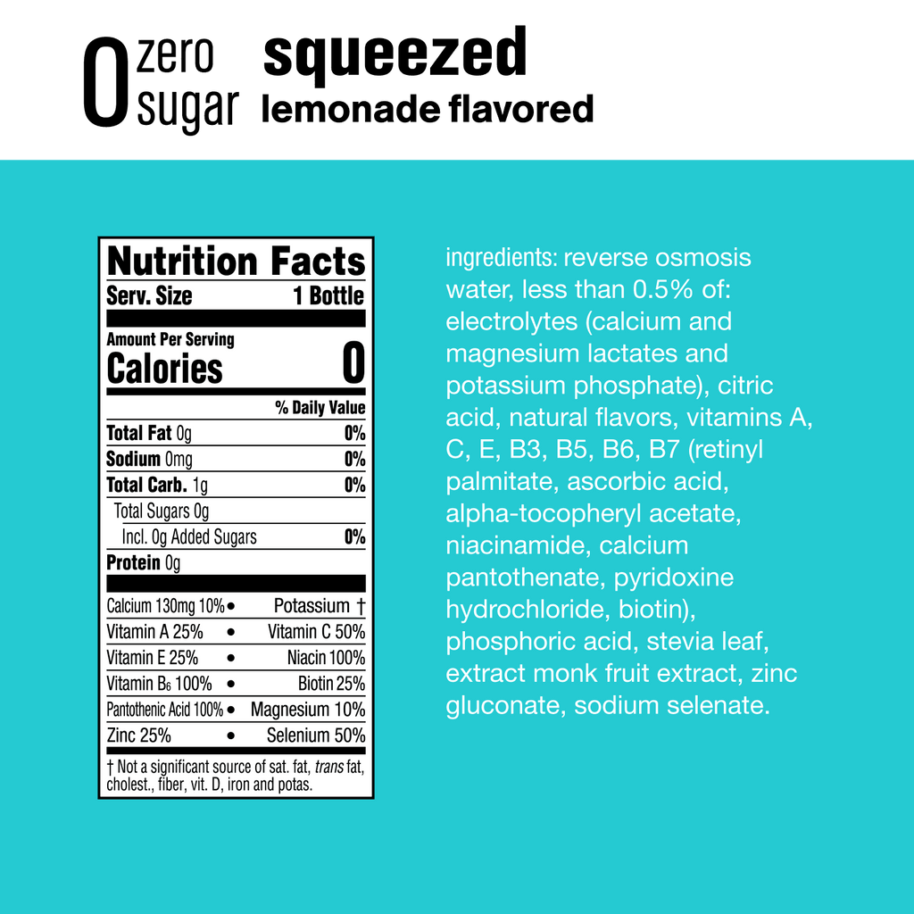 Zero Sugar Electrolyte Enhanced Water with Vitamins, 20 fl oz, 12 Pack W61739