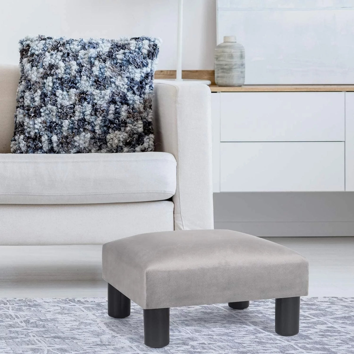 Velvet Ottoman Footstool M163820