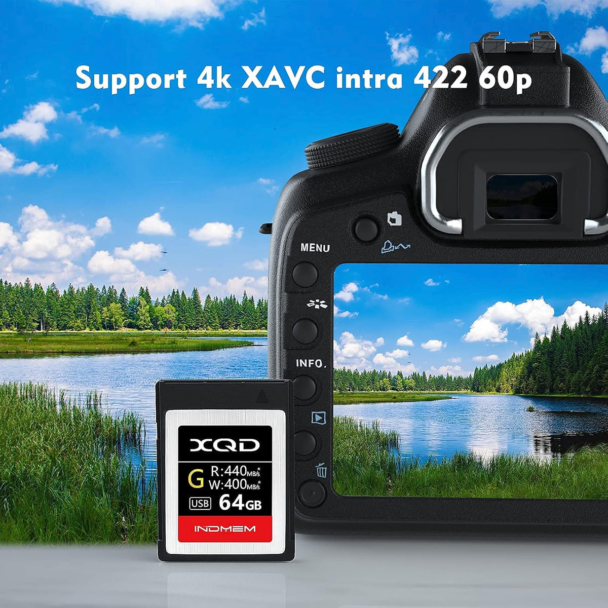 64GB XQD Memory Card with USB 3.0 Card Reader B3318