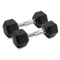 10 lb Rubber Hex Dumbbells Pair G654