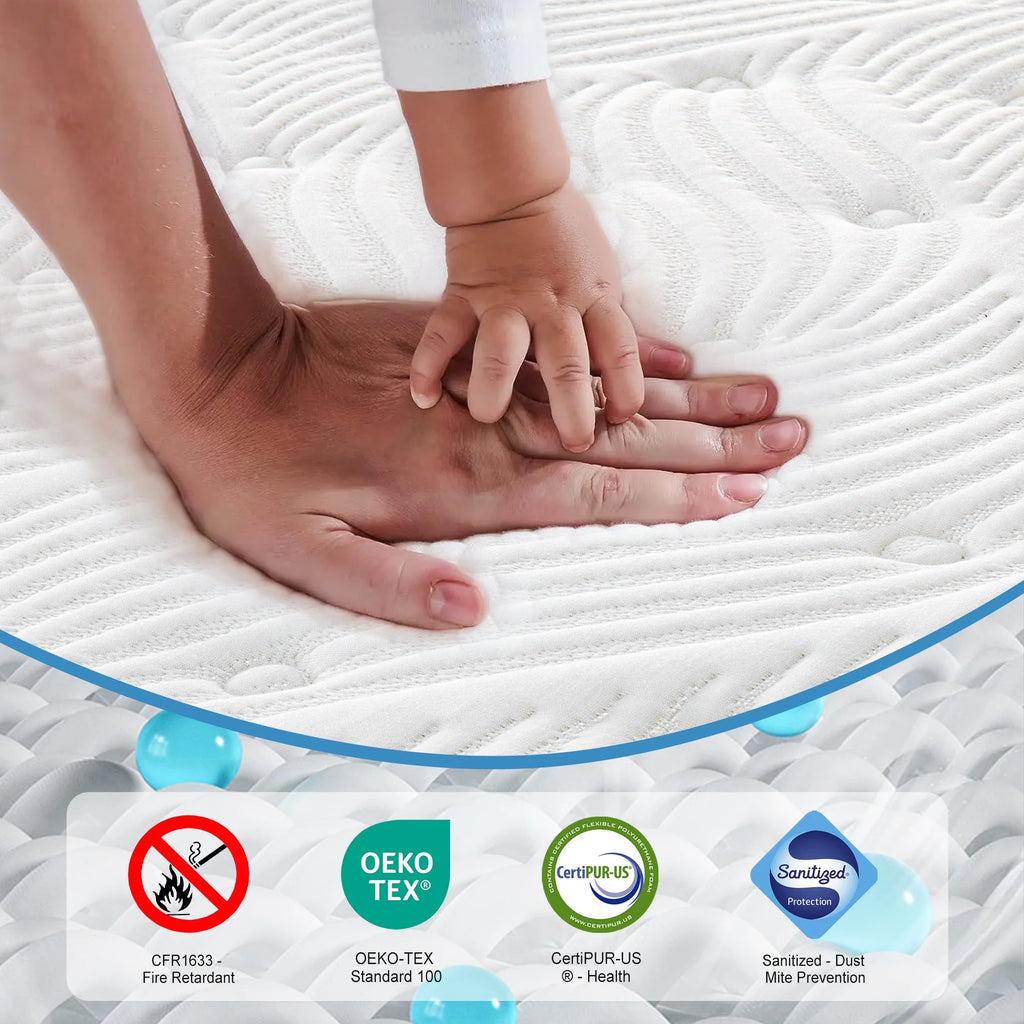 Queen Size Gel Memory Foam Hybrid Mattress T506571