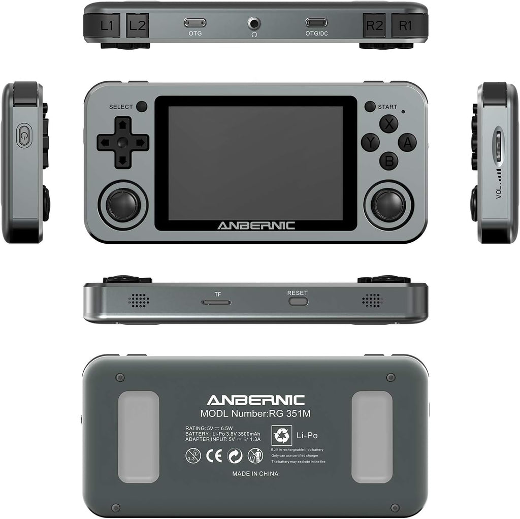 Handheld Game Console with 64G TF Card 3.5 inch IPS Screen A6597