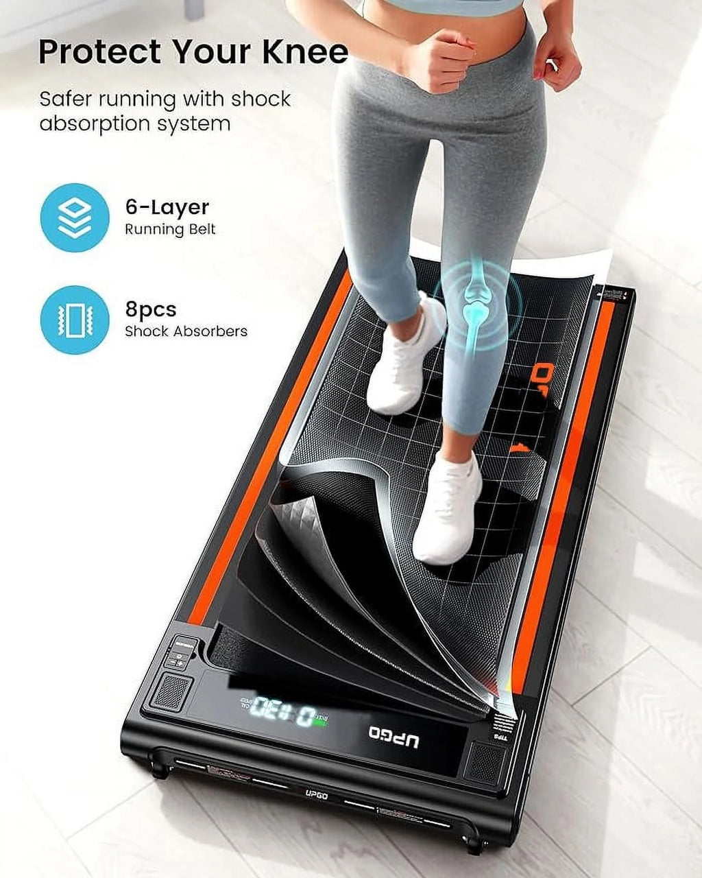 2.5HP Walking Pad Treadmill with Remote Control X341