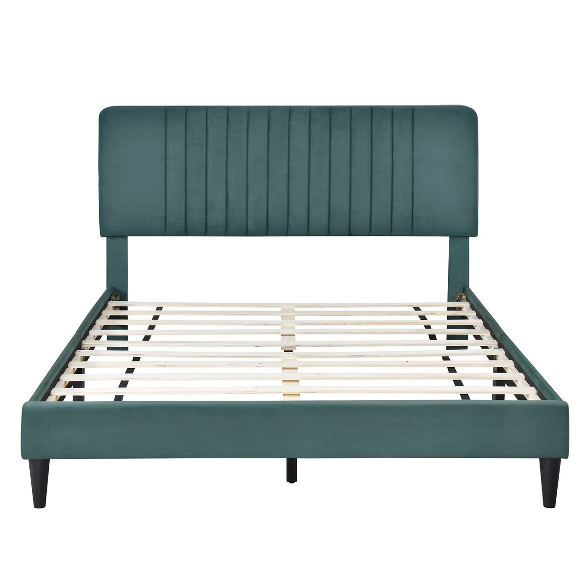 Queen Size Upholstered Platform Bed with 2 Nightstands and Storage Bench G7616