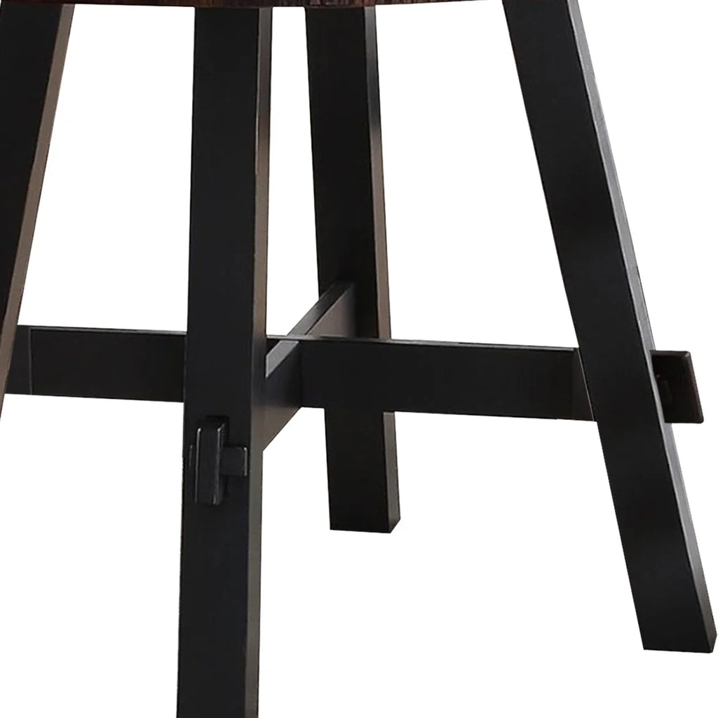 Round Wooden Dining Table Brown M6931