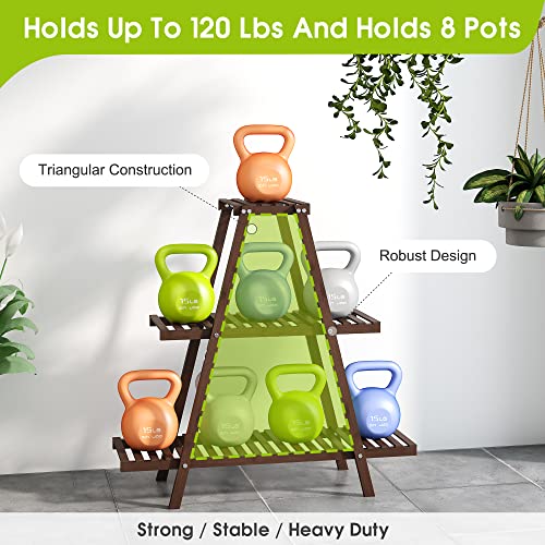 Bamboo 3 Tier Plant Stand F5941