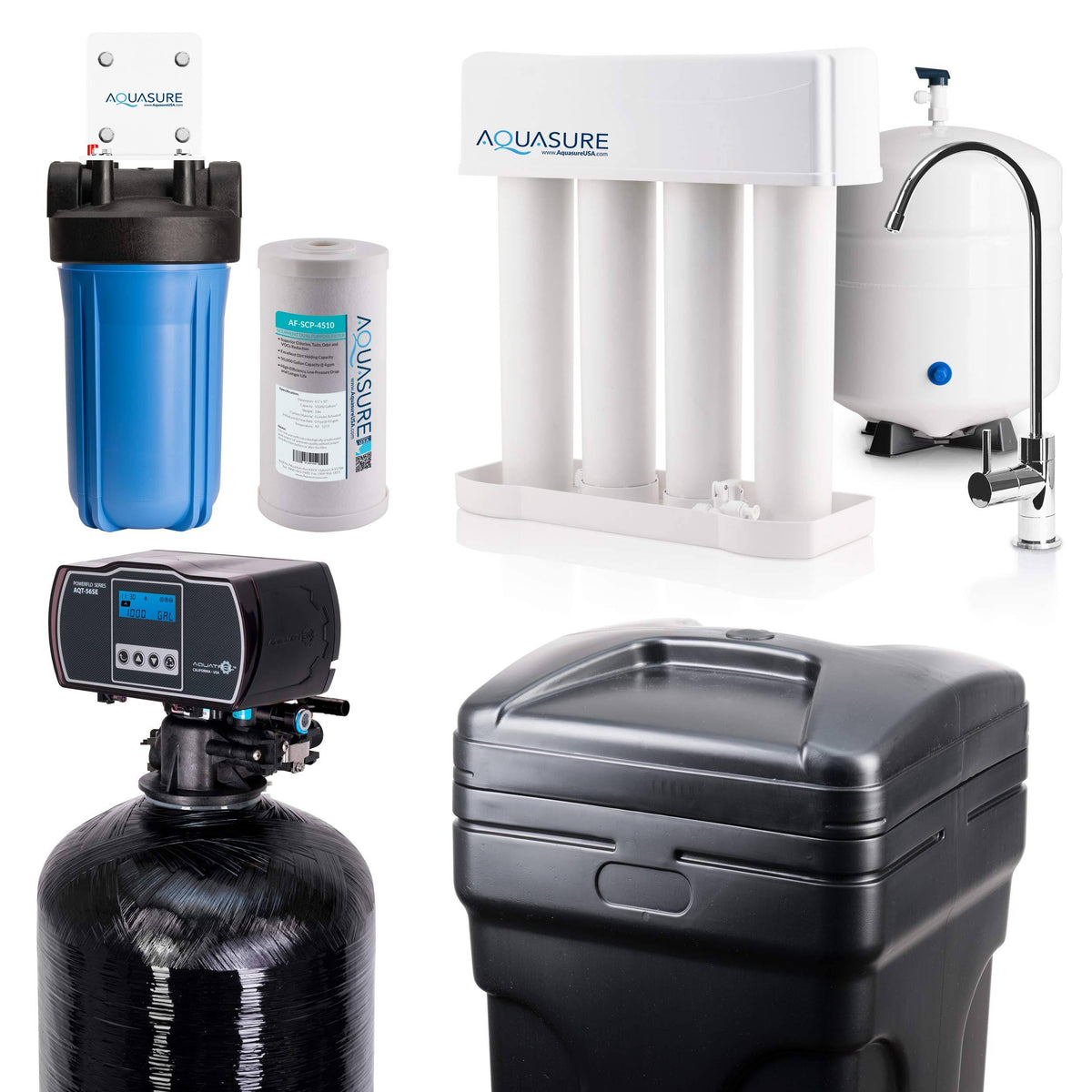 Whole House Filtration with 48,000 Grain Water Softener and Reverse Osmosis System W248540