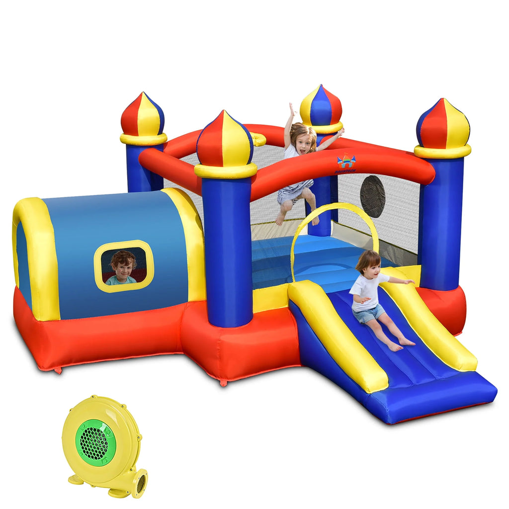 Inflatable Bounce House with Slide & Blower A30417