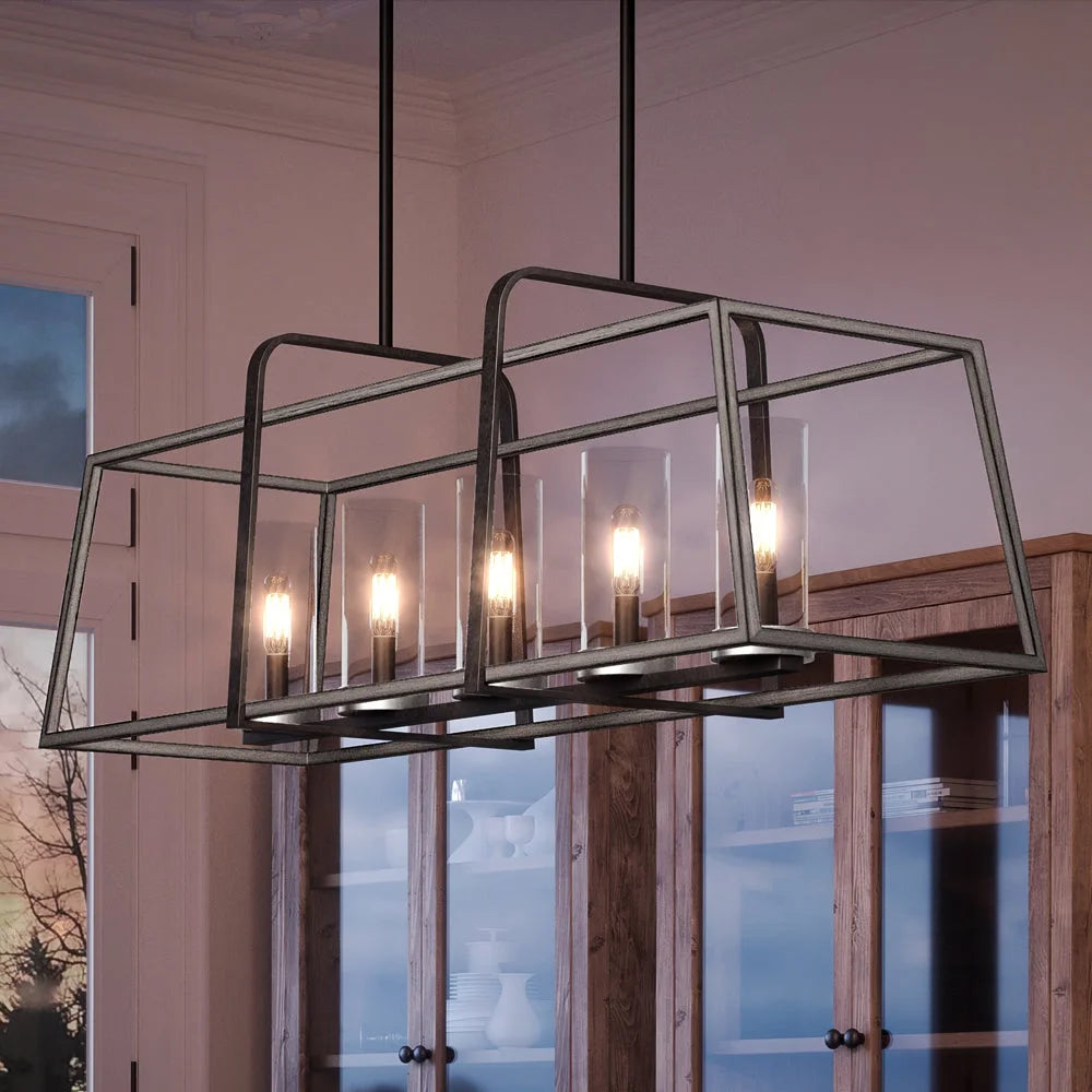 Indoor Chandelier with Clear Glass C88758