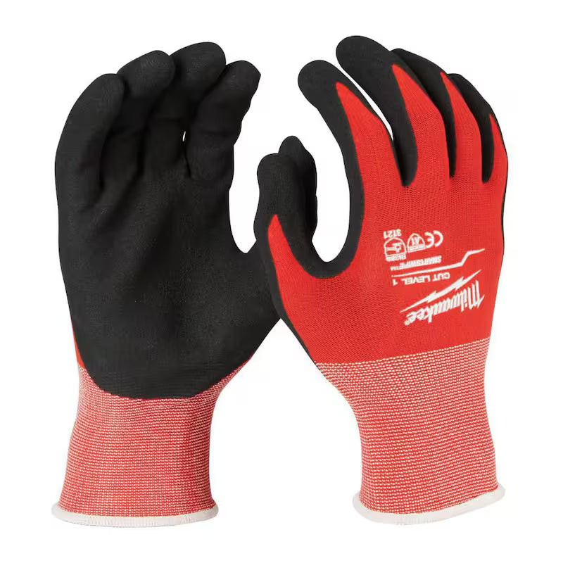 Medium Red Nitrile Cut Resistant Work Gloves 30-Pack N83064