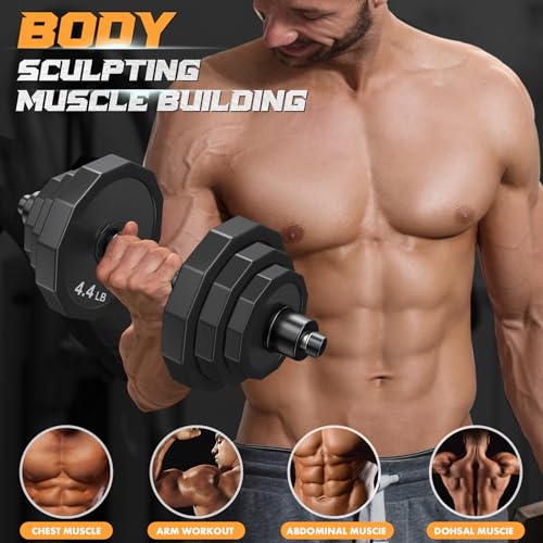 Adjustable Dumbbell Set with Solid Steel and Connector W6096