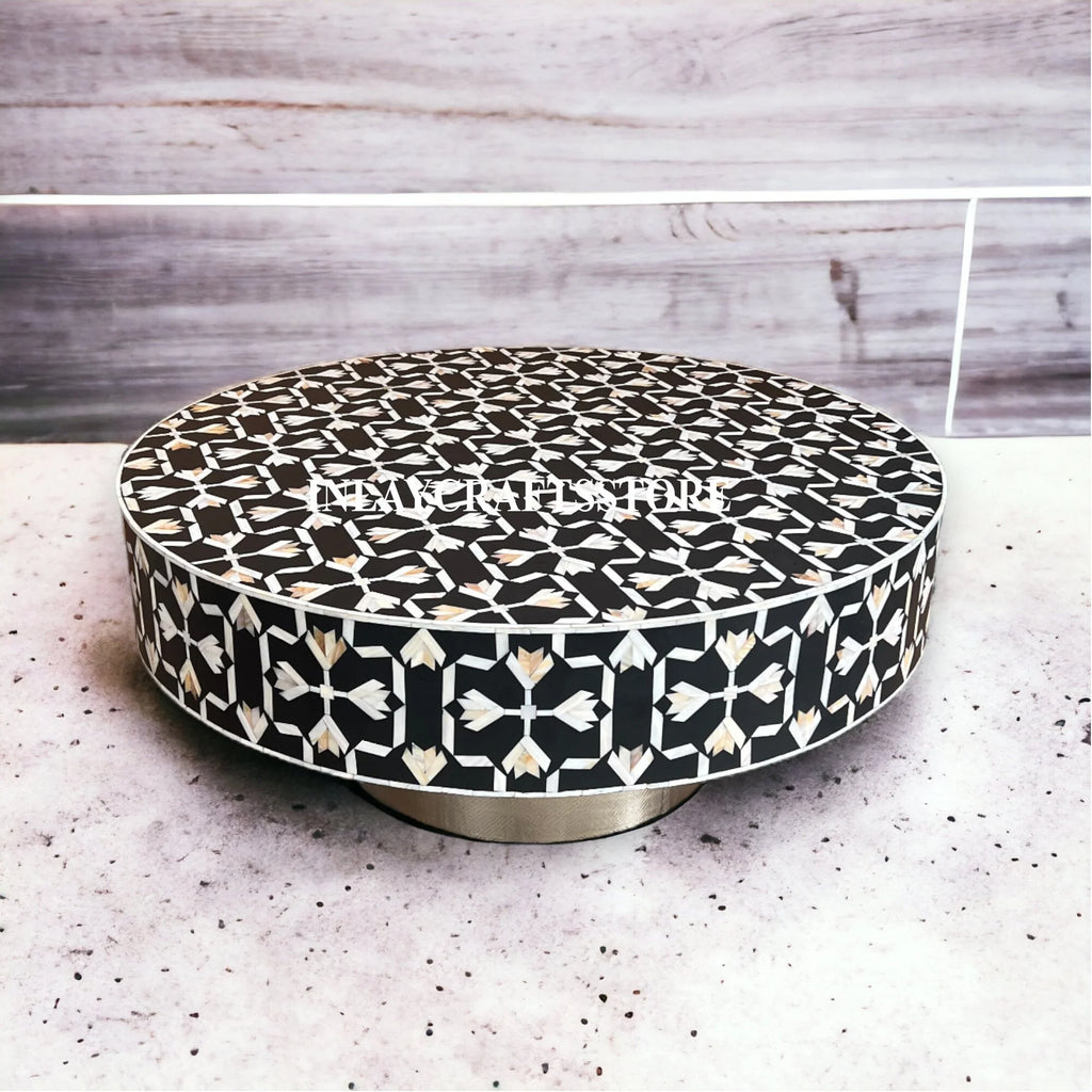 Black Mother of Pearl Round Coffee Table Z796727