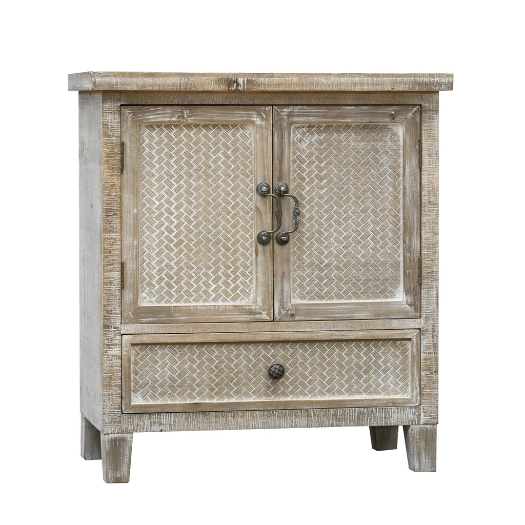Weathered Wood Cabinet with 1 Drawer and 2 Doors C357323