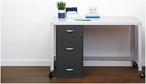 18 inch 3 Drawer Metal File Cabinet Charcoal V28858