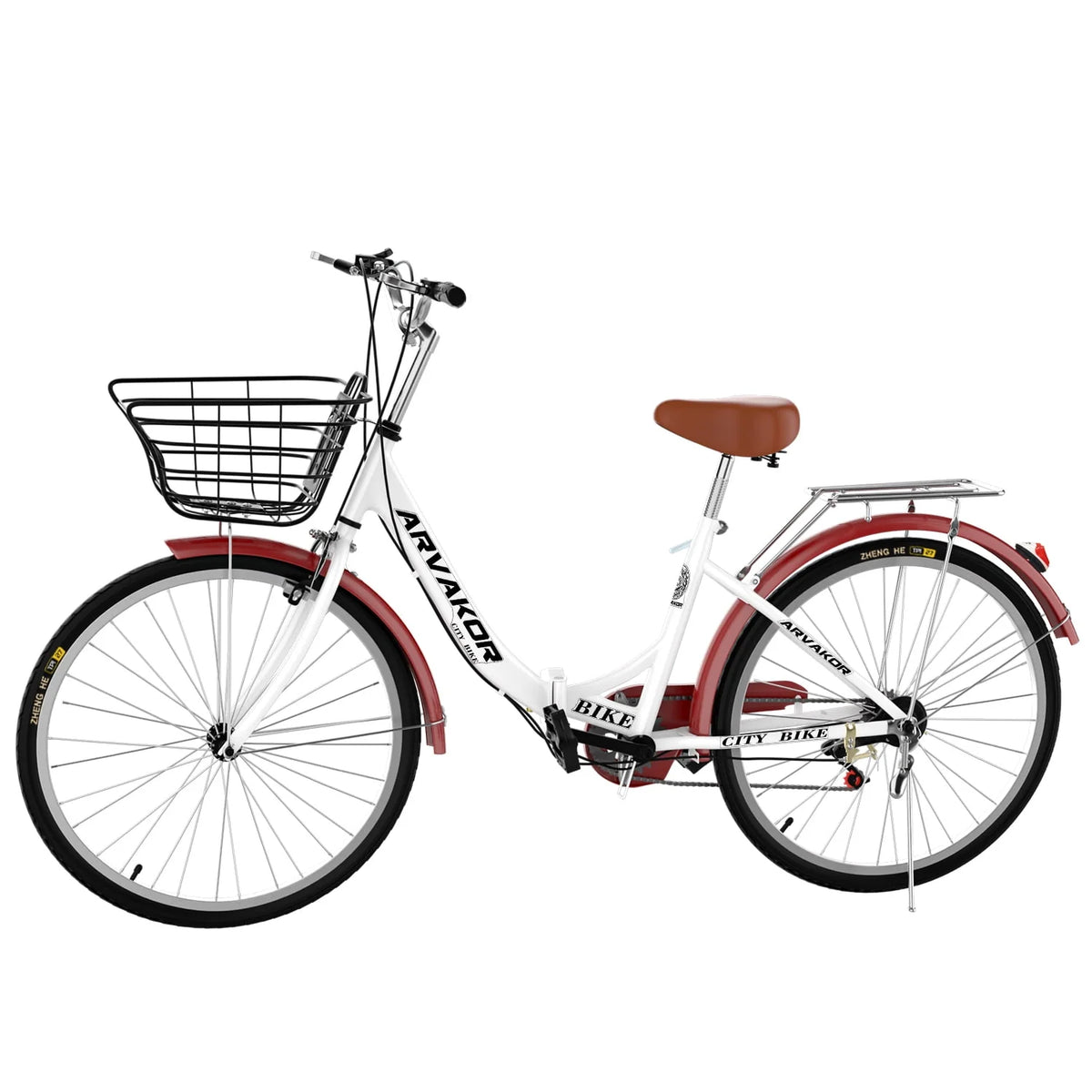 26 Inch White Cruiser Bike A85550