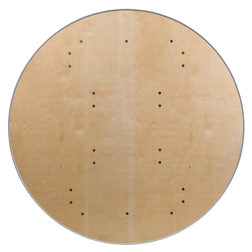 4-Foot Round Heavy Duty Birchwood Folding Banquet Table M286