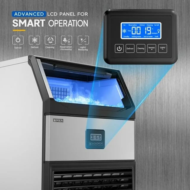 150lbs/24h Stainless Steel Freestanding Ice Maker Machine X323